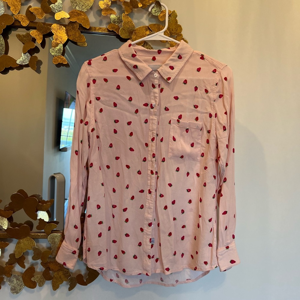 Rails Strawberry Button Down Shirt - image 1